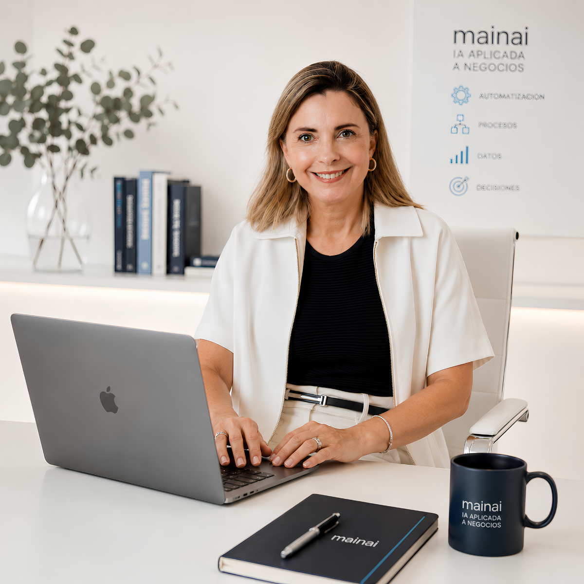 Retrato de Marcela Alfonso, consultora estratégica y fundadora de MainAI.ai